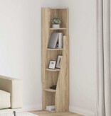 VidaXL Hoekkast Wit 27,5x27x140cm Bewerkt hout
