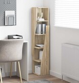 VidaXL Hoekkast Wit 27,5x27x140cm Bewerkt hout