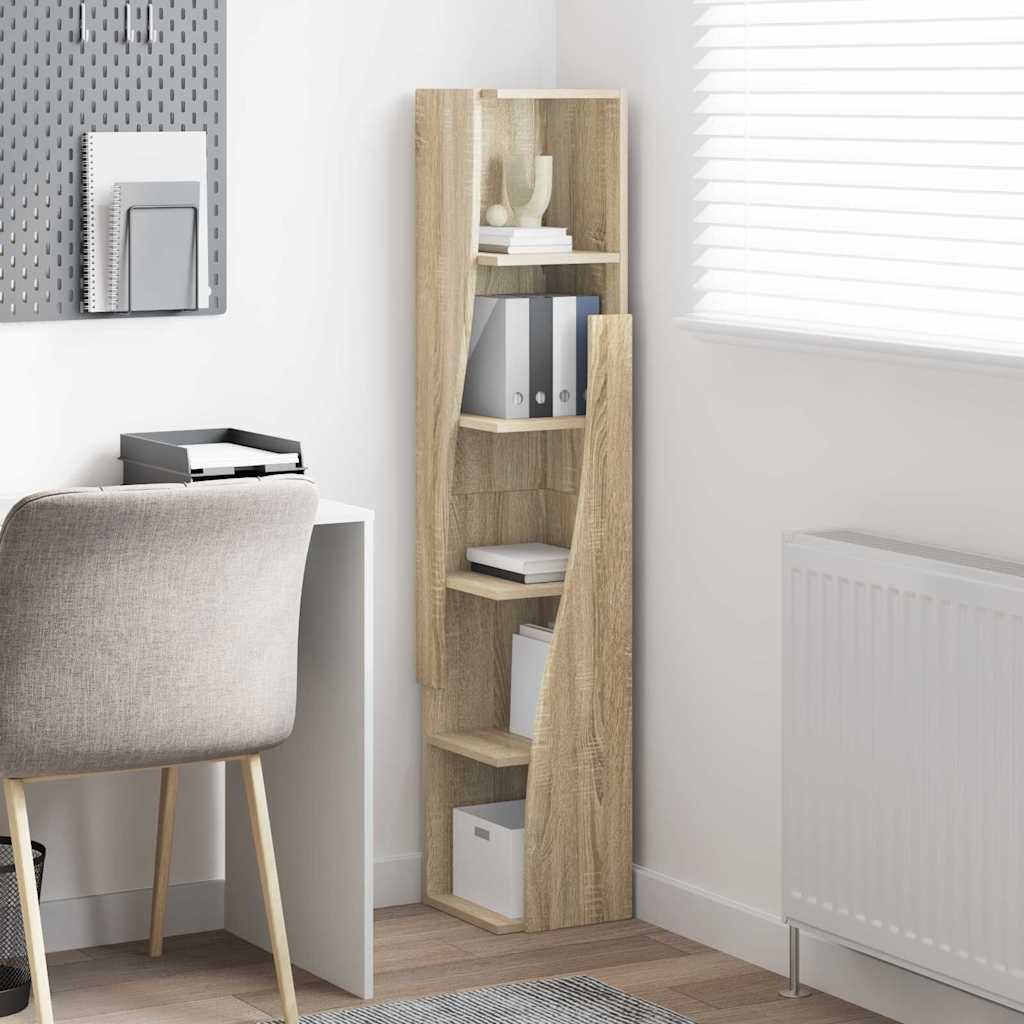 VidaXL Hoekkast Wit 27,5x27x140cm Bewerkt hout