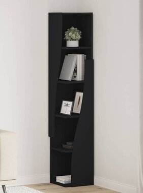 VidaXL Hoekkast Wit 27,5x27x140cm Bewerkt hout