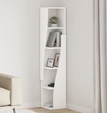 VidaXL Hoekkast Wit 27,5x27x140cm Bewerkt hout