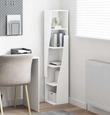 VidaXL Hoekkast Wit 27,5x27x140cm Bewerkt hout