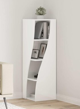 VidaXL Hoekkast Wit 32x32x102cm Bewerkt hout