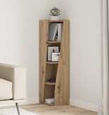 VidaXL Hoekkast Wit 27,5x27x102cm Bewerkt hout