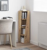 VidaXL Hoekkast Wit 27,5x27x102cm Bewerkt hout