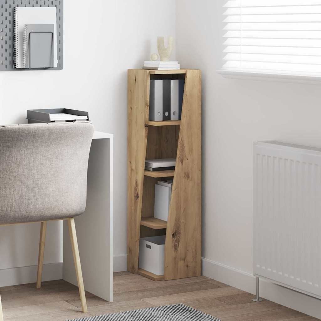 VidaXL Hoekkast Wit 27,5x27x102cm Bewerkt hout