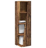 VidaXL Hoekkast Wit 27,5x27x102cm Bewerkt hout