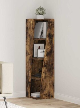 VidaXL Hoekkast Wit 27,5x27x102cm Bewerkt hout