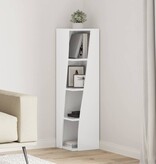 VidaXL Hoekkast Wit 27,5x27x102cm Bewerkt hout