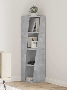 VidaXL Hoekkast Wit 27,5x27x102cm Bewerkt hout