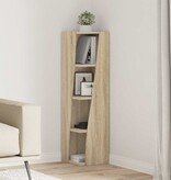 VidaXL Hoekkast Wit 27,5x27x102cm Bewerkt hout