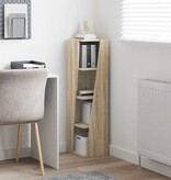 VidaXL Hoekkast Wit 27,5x27x102cm Bewerkt hout