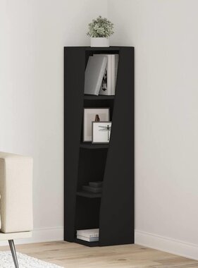 VidaXL Hoekkast Wit 27,5x27x102cm Bewerkt hout