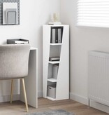VidaXL Hoekkast Wit 27,5x27x102cm Bewerkt hout