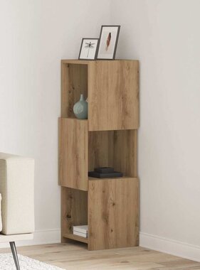 VidaXL Hoekkast Wit 30,5x30x95cm Bewerkt hout