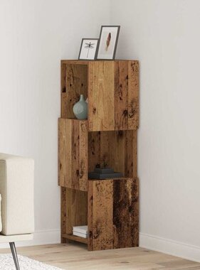 VidaXL Hoekkast Wit 30,5x30x95cm Bewerkt hout