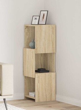 VidaXL Hoekkast Wit 30,5x30x95cm Bewerkt hout