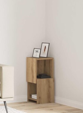 VidaXL Hoekkast Wit 25,5x25x55cm Bewerkt hout