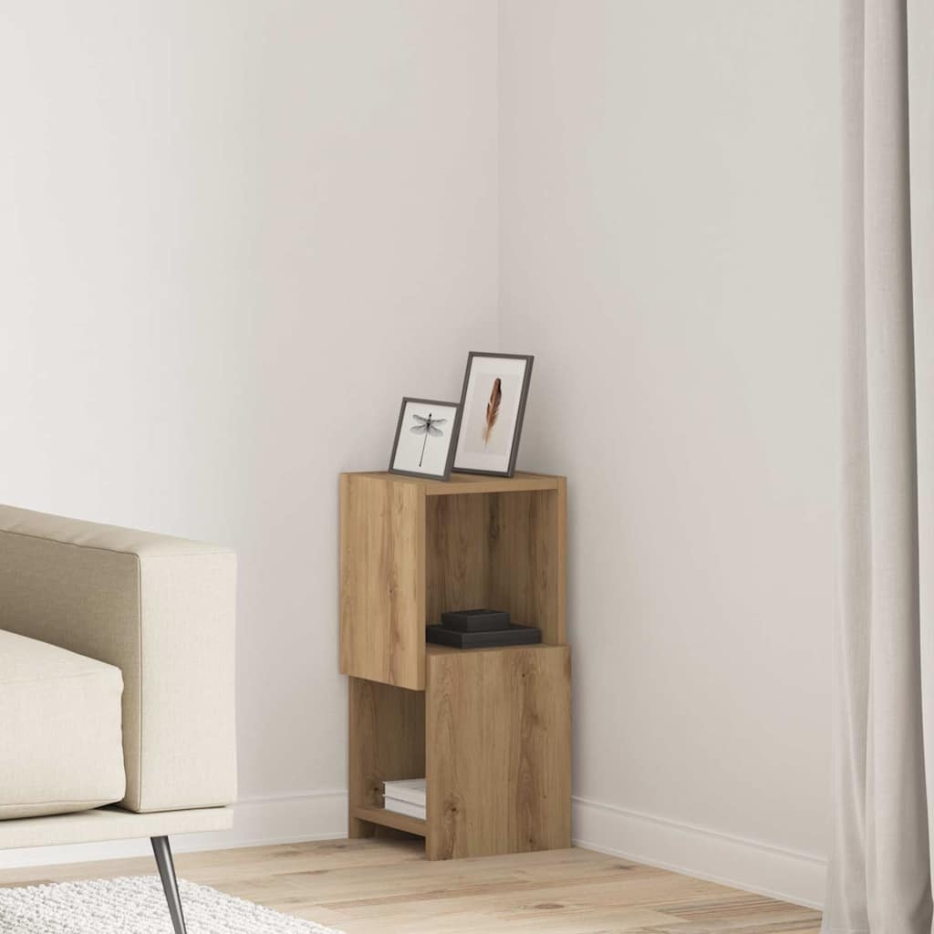 VidaXL Hoekkast Wit 25,5x25x55cm Bewerkt hout