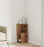 VidaXL Hoekkast Wit 25,5x25x55cm Bewerkt hout