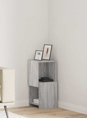 VidaXL Hoekkast Wit 25,5x25x55cm Bewerkt hout