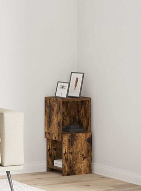 VidaXL Hoekkast Wit 25,5x25x55cm Bewerkt hout