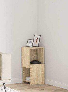 VidaXL Hoekkast Wit 25,5x25x55cm Bewerkt hout