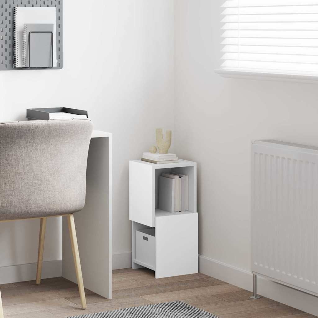 VidaXL Hoekkast Wit 25,5x25x55cm Bewerkt hout