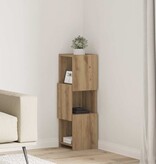 VidaXL Hoekkast Wit 25,5x25x80cm Bewerkt hout