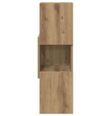 VidaXL Hoekkast Wit 25,5x25x80cm Bewerkt hout