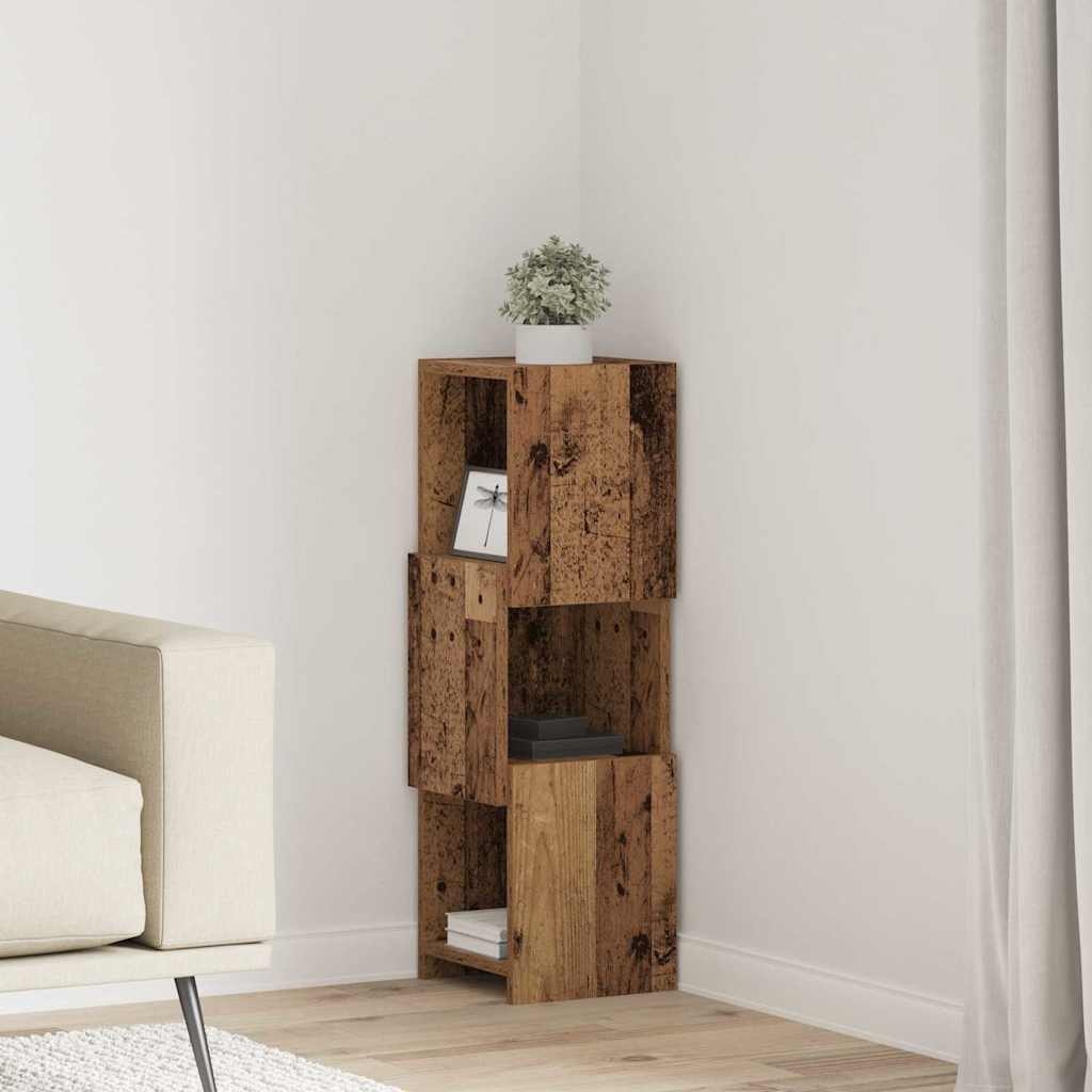 VidaXL Hoekkast Wit 25 5x25x80cm Bewerkt hout