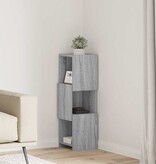 VidaXL Hoekkast Wit 25,5x25x80cm Bewerkt hout