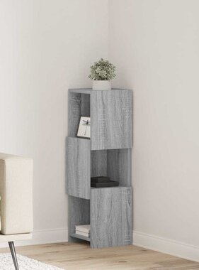 VidaXL Hoekkast Wit 25,5x25x80cm Bewerkt hout