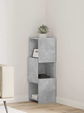 VidaXL Hoekkast Wit 25,5x25x80cm Bewerkt hout