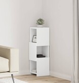 VidaXL Hoekkast Wit 25,5x25x80cm Bewerkt hout