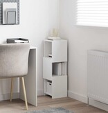 VidaXL Hoekkast Wit 25,5x25x80cm Bewerkt hout