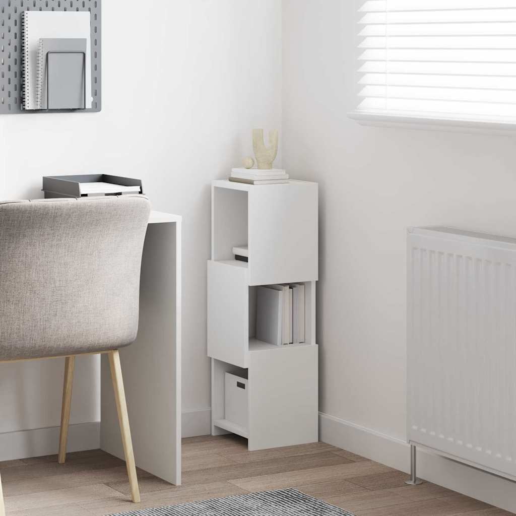 VidaXL Hoekkast Wit 25,5x25x80cm Bewerkt hout