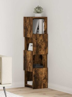 VidaXL Hoekkast Wit 25,5x25x102cm Bewerkt hout