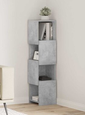 VidaXL Hoekkast Wit 25,5x25x102cm Bewerkt hout