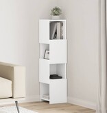 VidaXL Hoekkast Wit 25,5x25x102cm Bewerkt hout