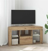 VidaXL Hoek LED TV Kast Artisan Eiken 108 x 40 x 50 cm Bewerkt hout