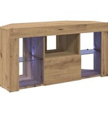 VidaXL Hoek LED TV Kast Artisan Eiken 108 x 40 x 50 cm Bewerkt hout
