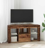 VidaXL Hoek LED TV Kast Oud Hout 107 x 40 x 50 cm Bewerkt hout