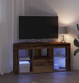 VidaXL Hoek LED TV Kast Oud Hout 107 x 40 x 50 cm Bewerkt hout