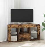 VidaXL Hoek LED TV Kast Gerookt eiken 105 x 40 x 50 cm Bewerkt hout