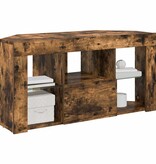 VidaXL Hoek LED TV Kast Gerookt eiken 105 x 40 x 50 cm Bewerkt hout