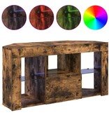 VidaXL Hoek LED TV Kast Gerookt eiken 105 x 40 x 50 cm Bewerkt hout