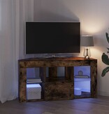 VidaXL Hoek LED TV Kast Gerookt eiken 105 x 40 x 50 cm Bewerkt hout