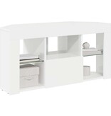 VidaXL Hoek LED TV Kast Hoogglans Wit 104 x 40 x 50 cm Bewerkt hout