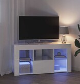 VidaXL Hoek LED TV Kast Hoogglans Wit 104 x 40 x 50 cm Bewerkt hout